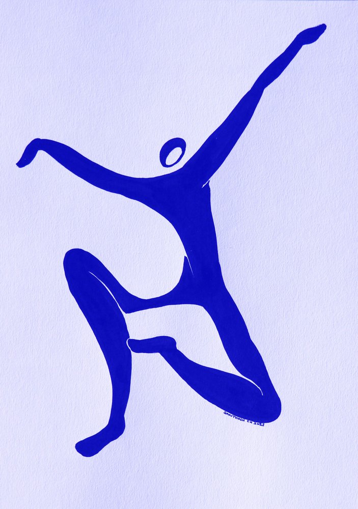Dynamic Blue Dancer by Santhosh ch