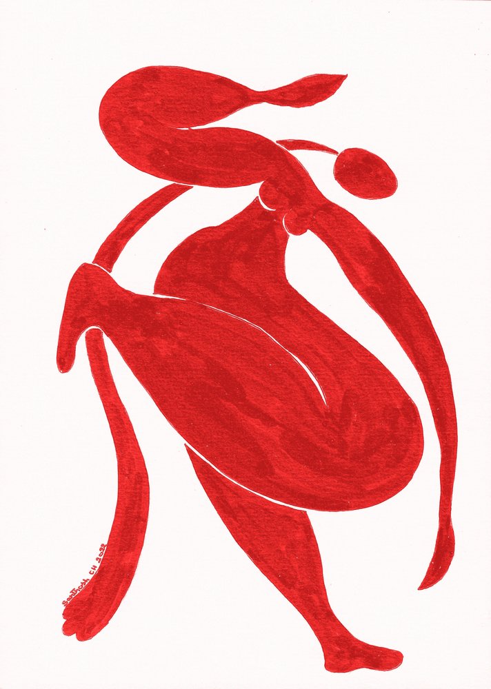 Dynamic Red Figure by Santhosh ch