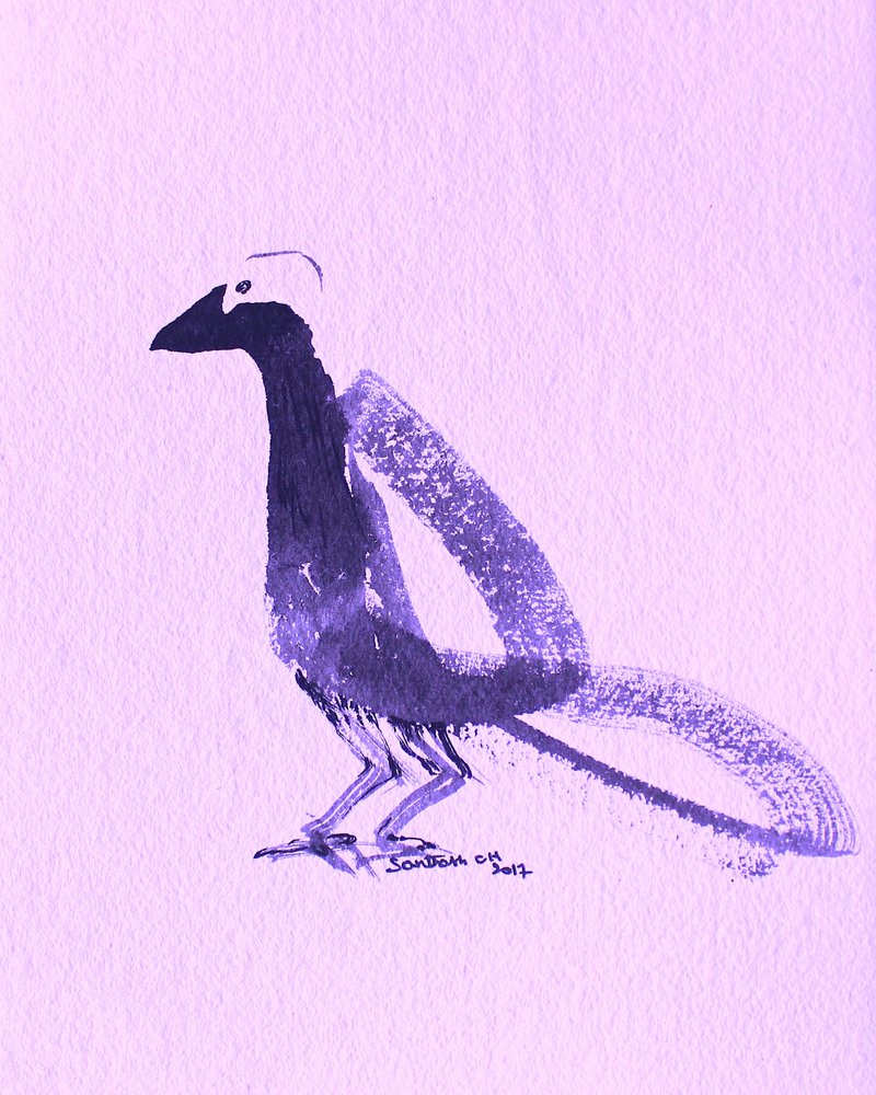 Elegant Purple Bird by Santhosh ch