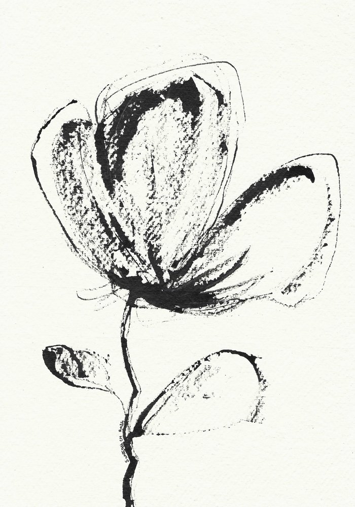 Expressive Ink Flower by Santhosh ch