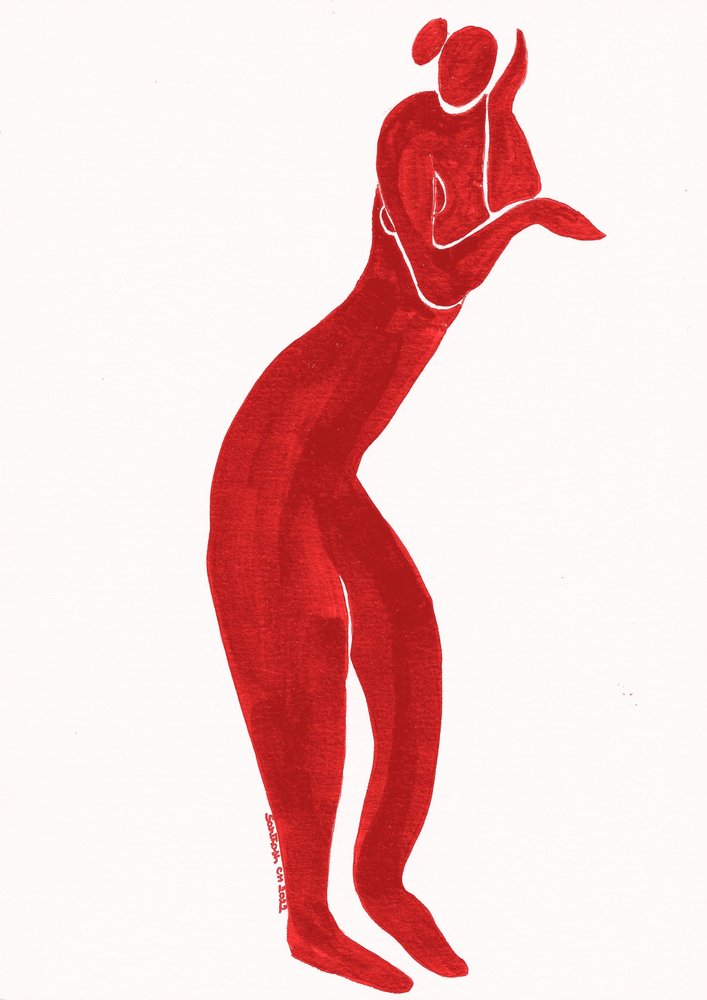 Graceful Red Form by Santhosh ch