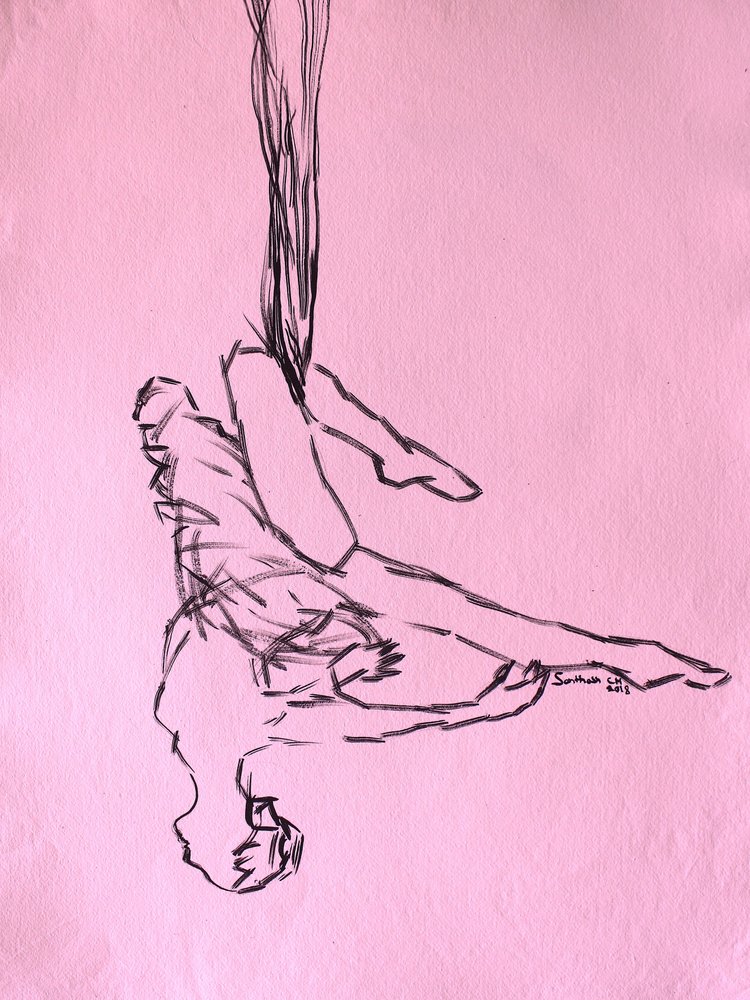 Inverted Aerial Dancer by Santhosh ch