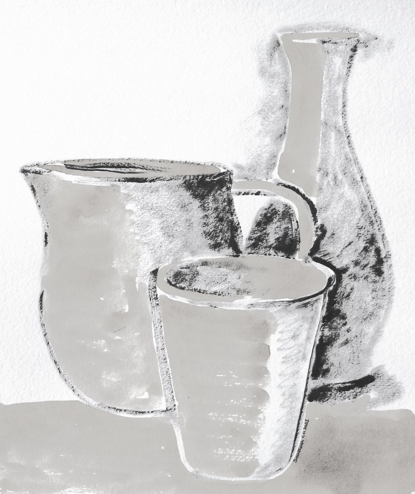 Monochrome Still Life Sketch by Santhosh ch