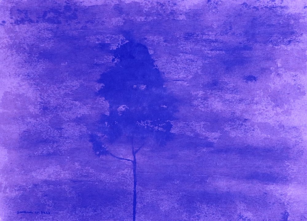 Moody Purple Landscape by Santhosh ch