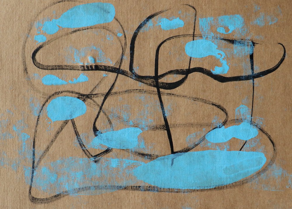 Organic Blue Shapes by Santhosh ch