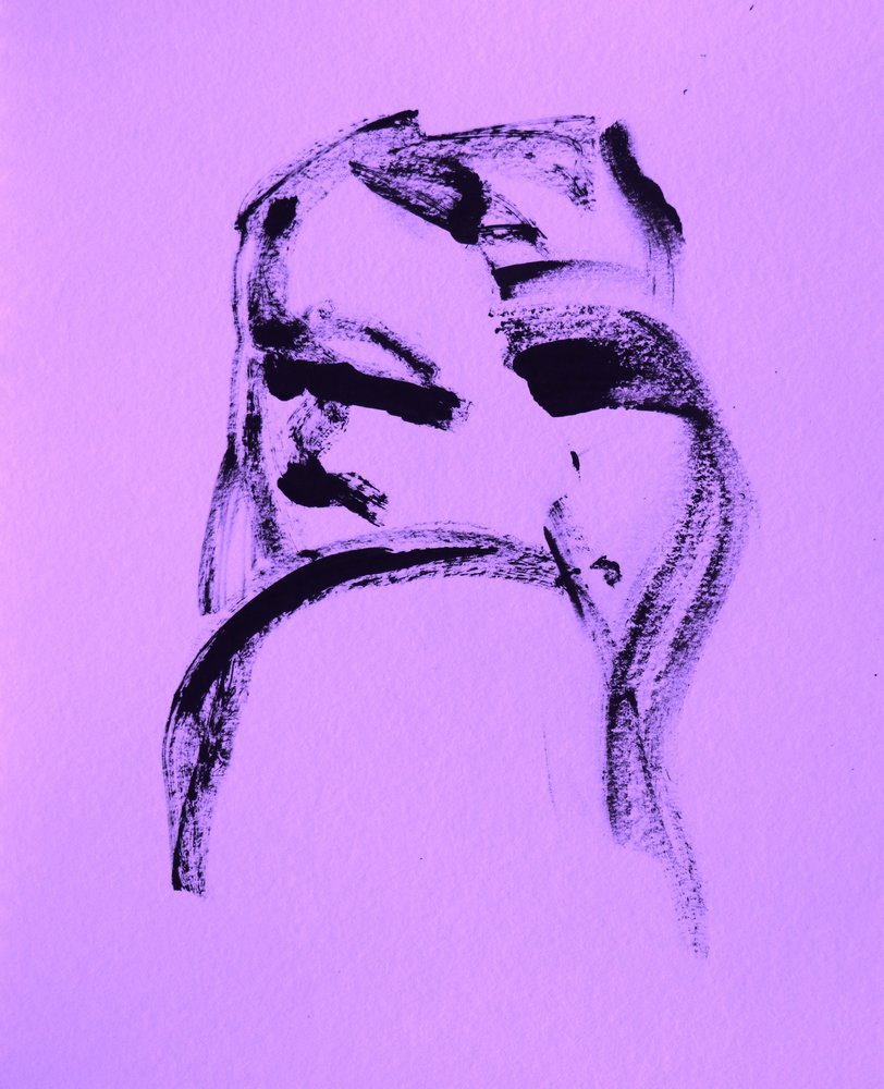 Pensive Abstract Face by Santhosh ch