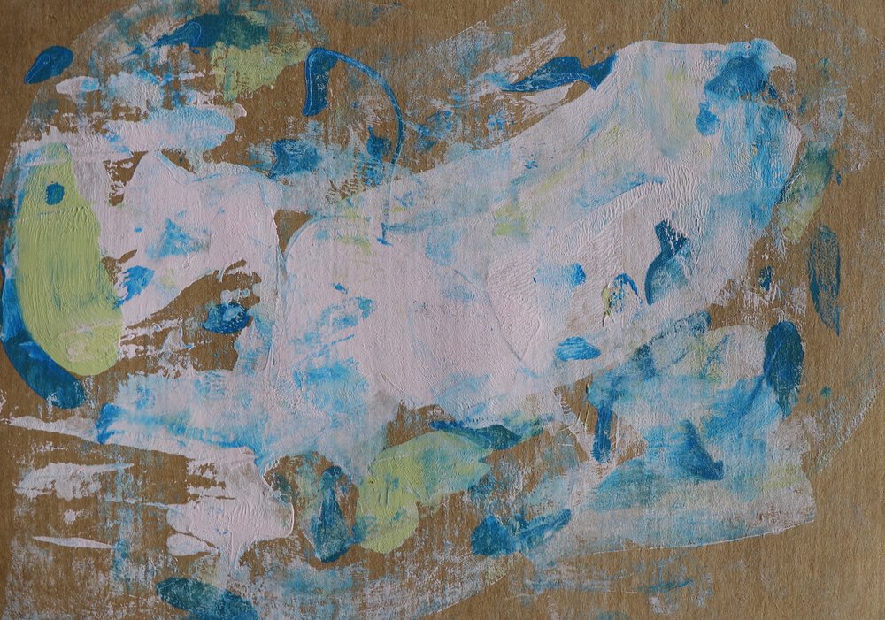 Soft Blue Green Abstract by Santhosh ch