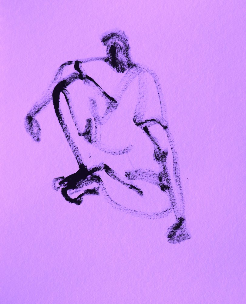 Thoughtful Man Sketch by Santhosh ch