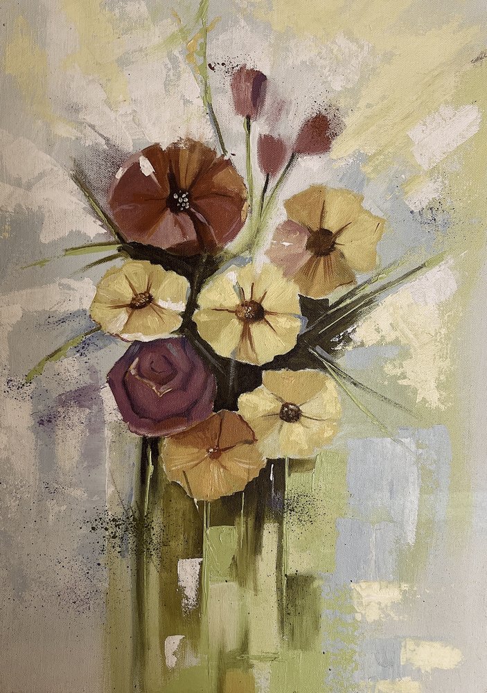 Vibrant Modern Blooms by Santhosh ch