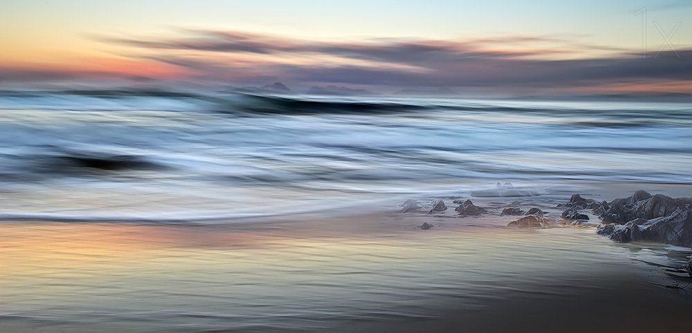 Blurred Ocean Sunset by Santiago Pascual Buye