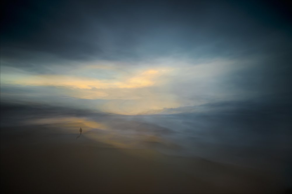 Misty Beach Solitude by Santiago Pascual Buye