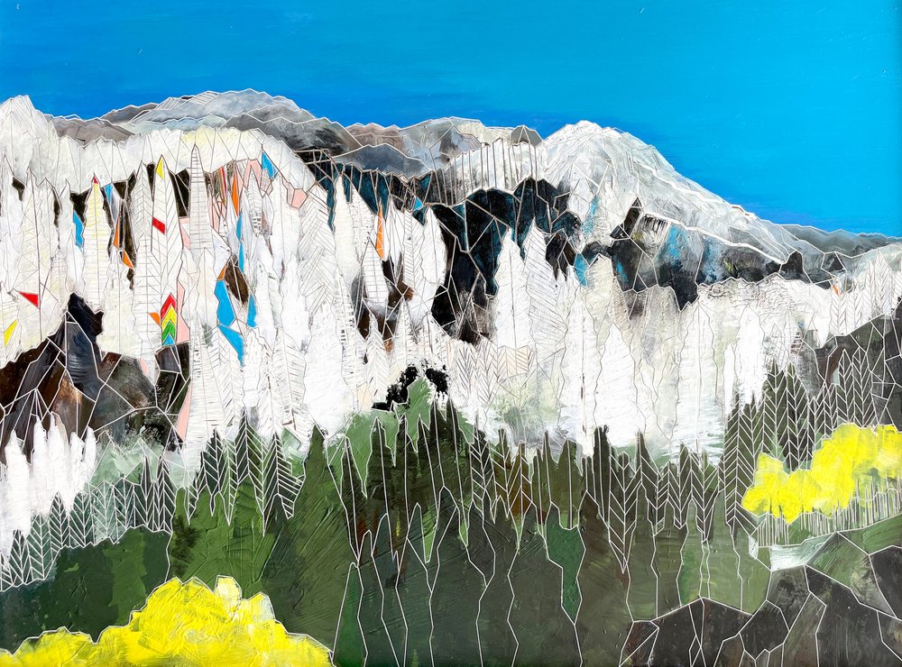 Geometric Alpine Landscape by Sarah Fitzgerald