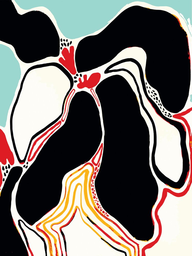 Vibrant Organic Shapes by Sarah Fitzgerald