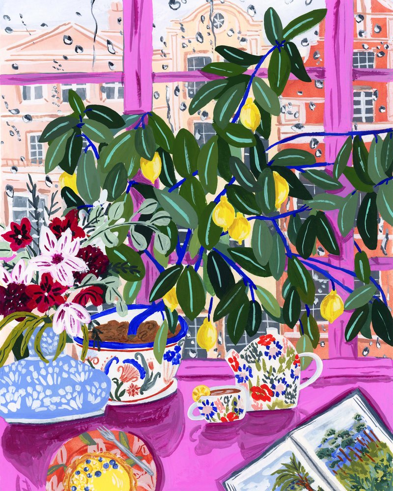 Rainy Day Lemon Tree by Sarah Gesek