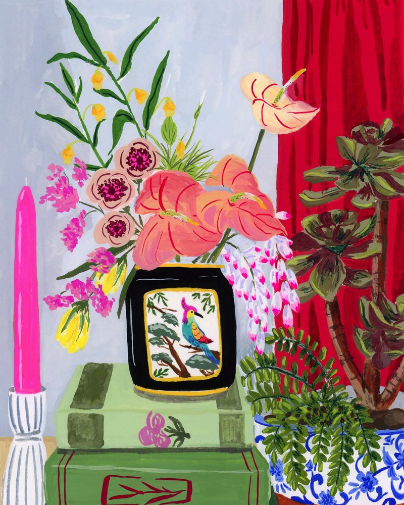 Vibrant Floral Still Life by Sarah Gesek