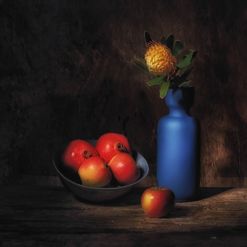 Moody Still Life Fruit by Saskia Dingemans