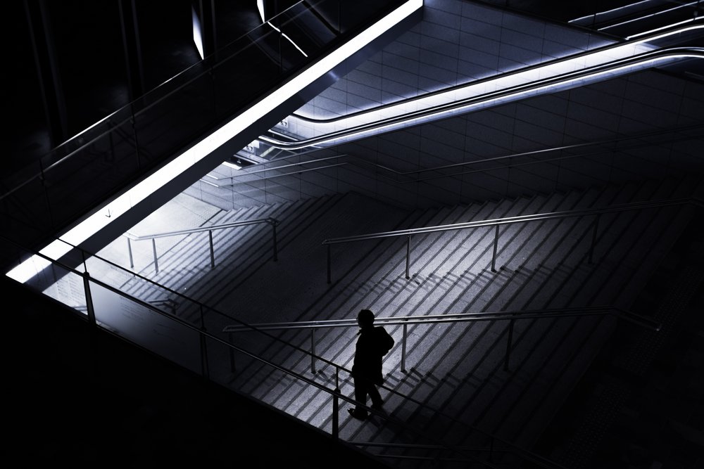 Lone Figure Shadows by Satoshi Hata