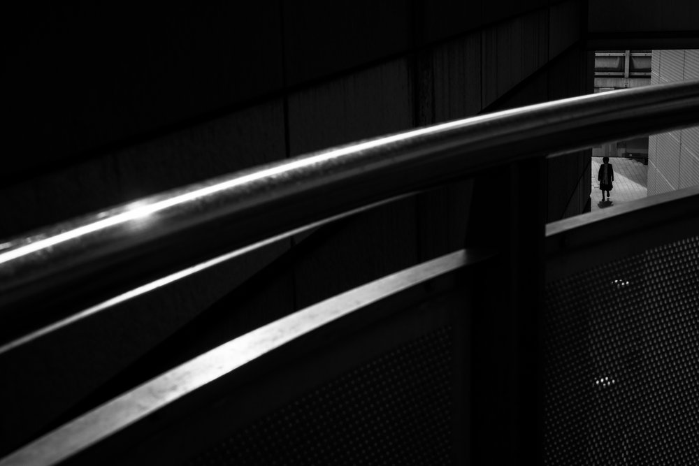 Lone Figure Urban Geometry by Satoshi Hata