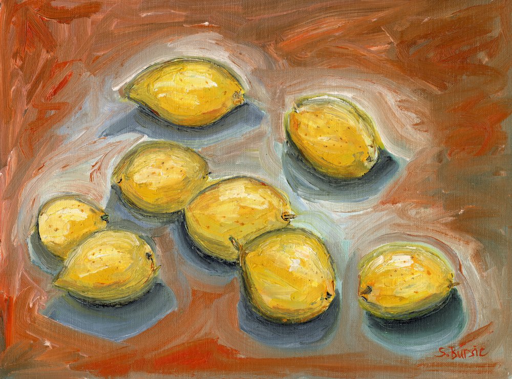 Bright Yellow Lemons by Sharyn Bursic