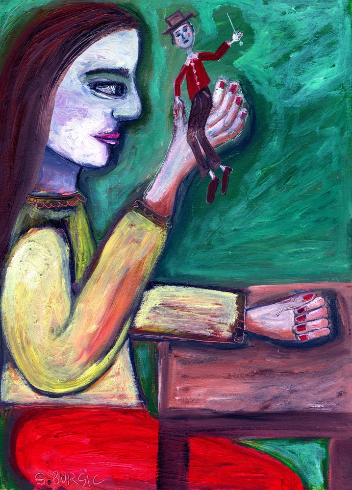 Dreamer and Her Puppet by Sharyn Bursic