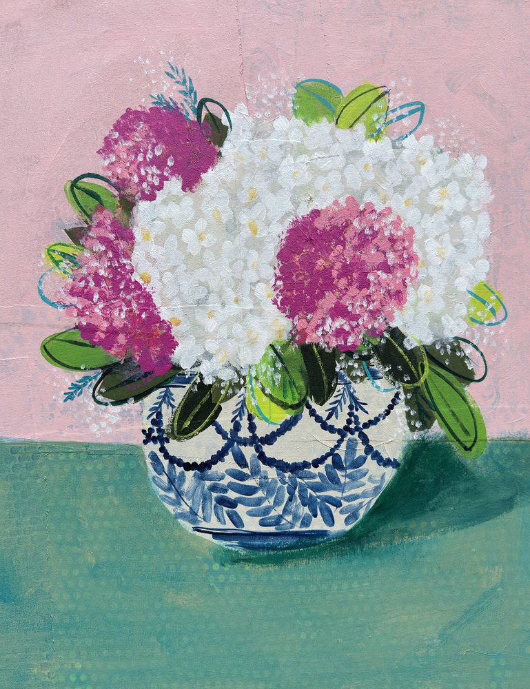 Bright Botanical Still Life by Shelley Hampe