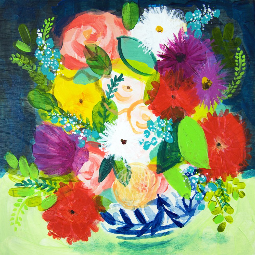 Vibrant Floral Bouquet by Shelley Hampe