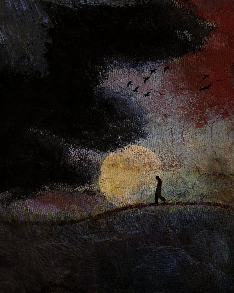 Dark Night Golden Moon by Shenshen Dou