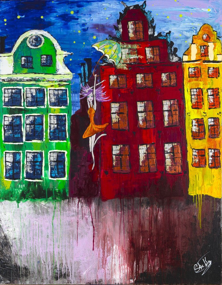 Whimsical Amsterdam Night by Sofia Toborg