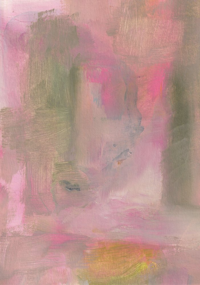 Pink Green Abstract Flow by Soniya Vijayakumar