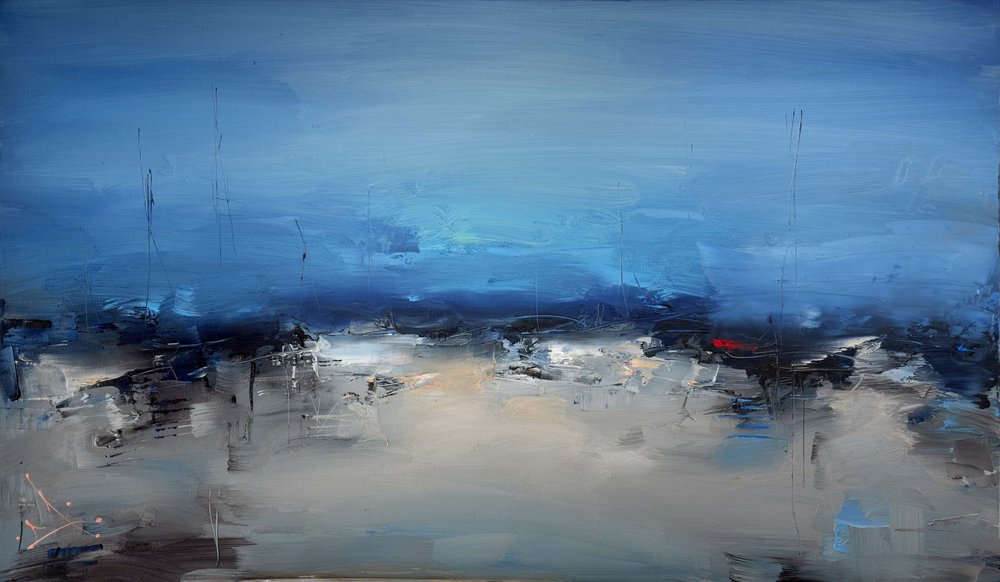Moody Blue Landscape by Stanislav Lazarov
