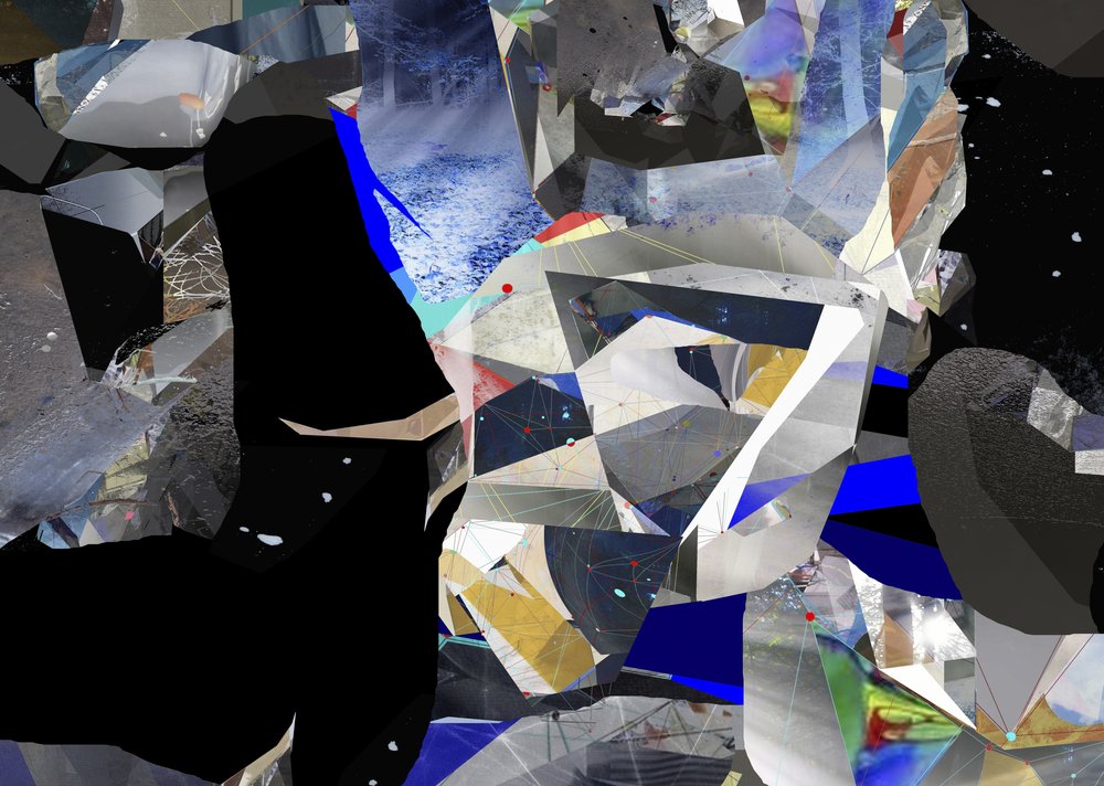 Shattered Blue Abstract by Stefan Fransson