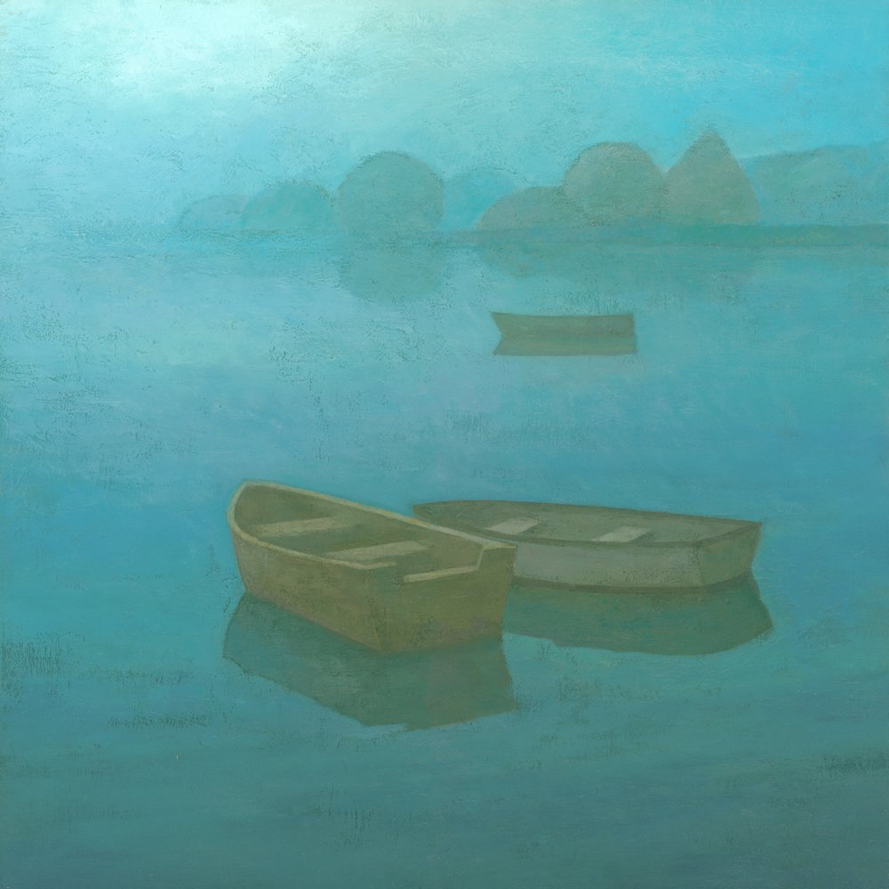 Misty Blue Lake Boats by Steve Mitchell