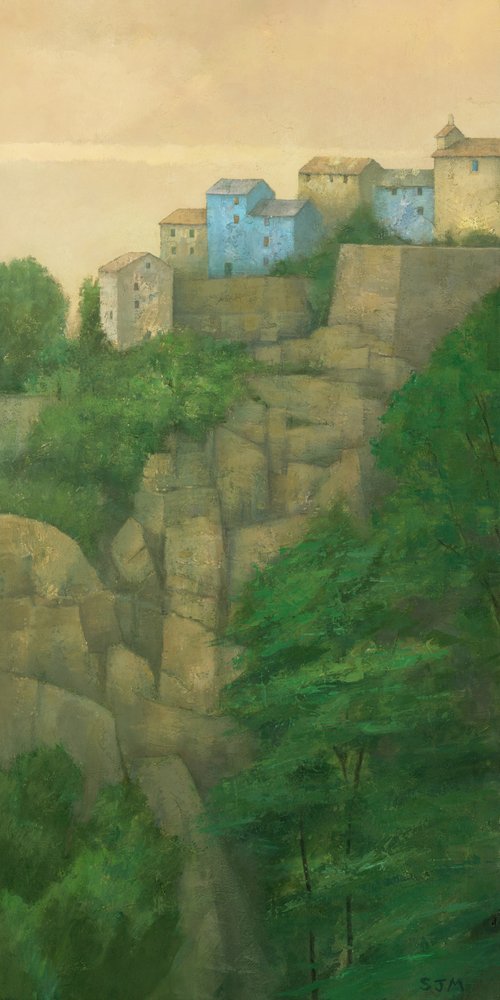 Warm Cliffside Village by Steve Mitchell
