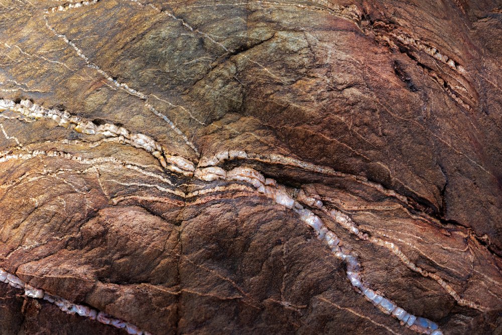 Earthy Veined Rock by Studio Meikle