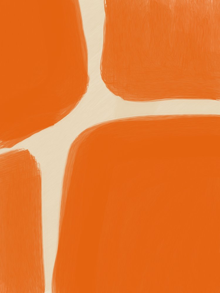 Abstract Orange Forms by Studio Palette