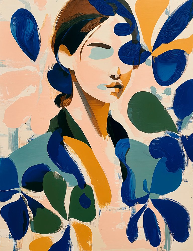 Modern Floral Portrait by Studio Palette