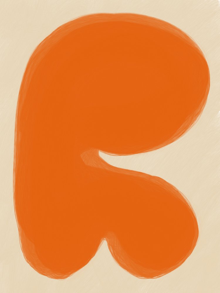 Soft Orange Abstract Shape by Studio Palette