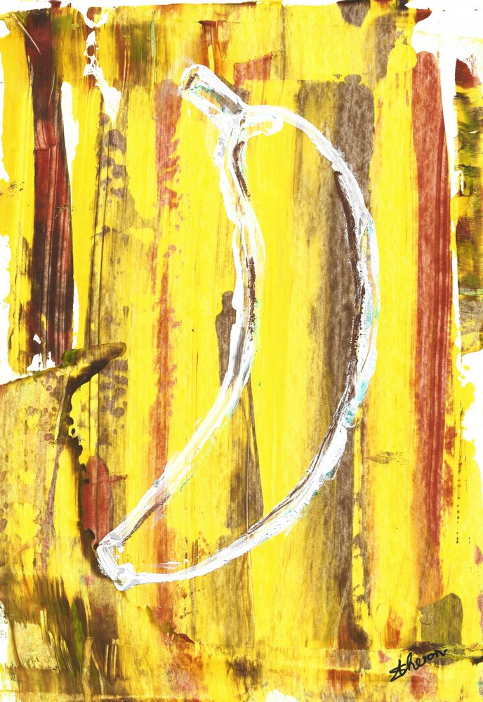 Abstract Yellow Banana by Sunet Theron
