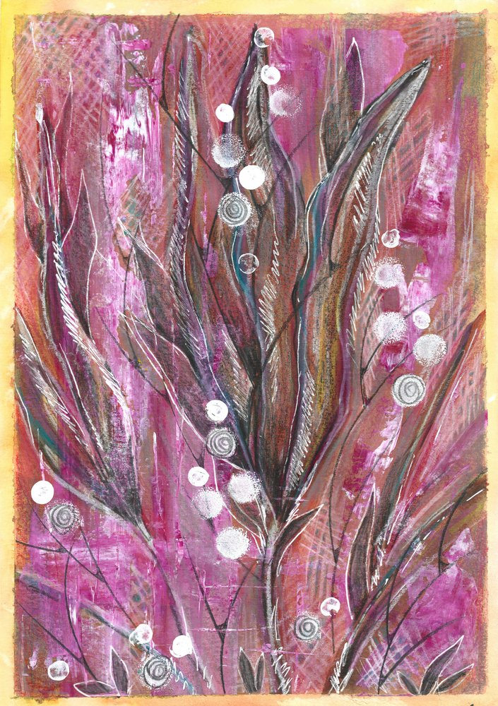 Vibrant Magenta Botanicals by Sunet Theron