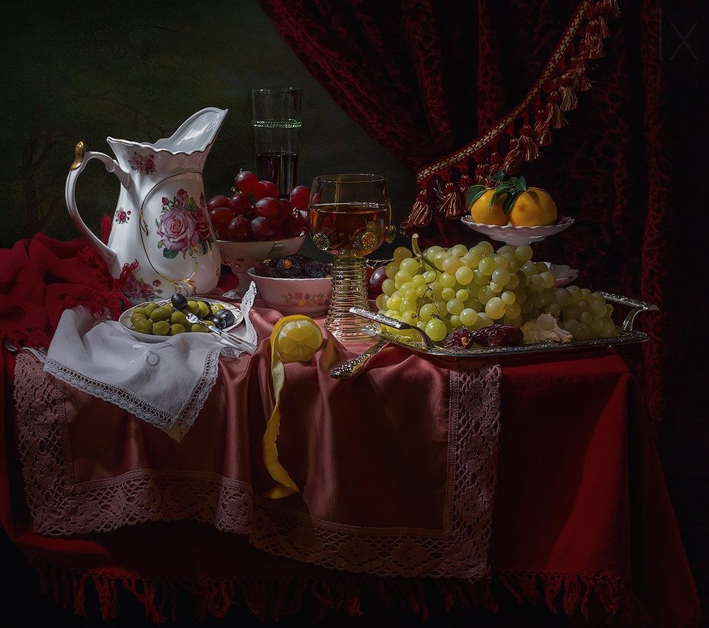 Opulent Still Life Feast by Svetlana L