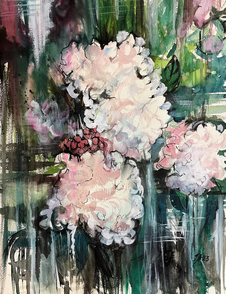 Dreamy Floral Abstract by Tanya Lundmark