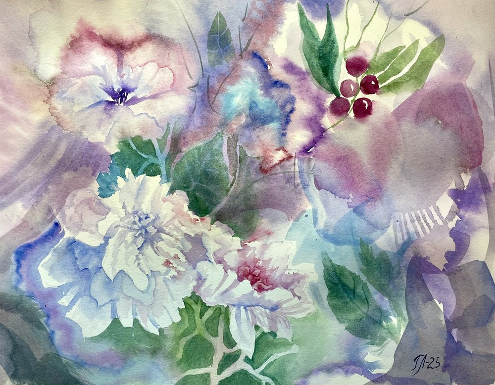 Dreamy Watercolor Garden by Tanya Lundmark