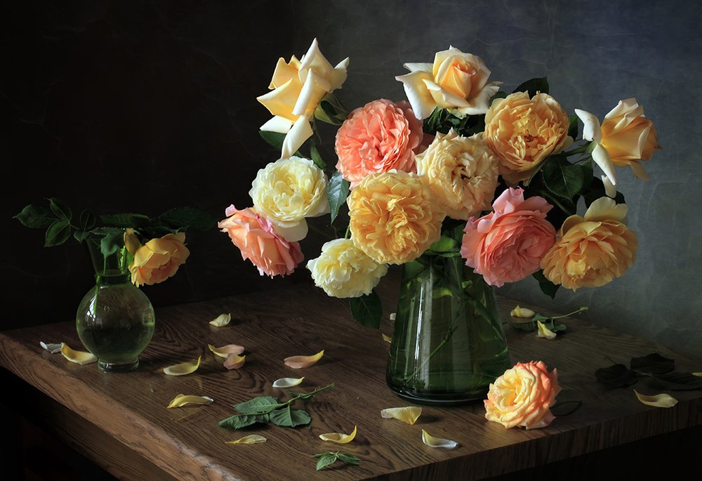 Moody Rose Still Life by Tatyana Skorokhod
