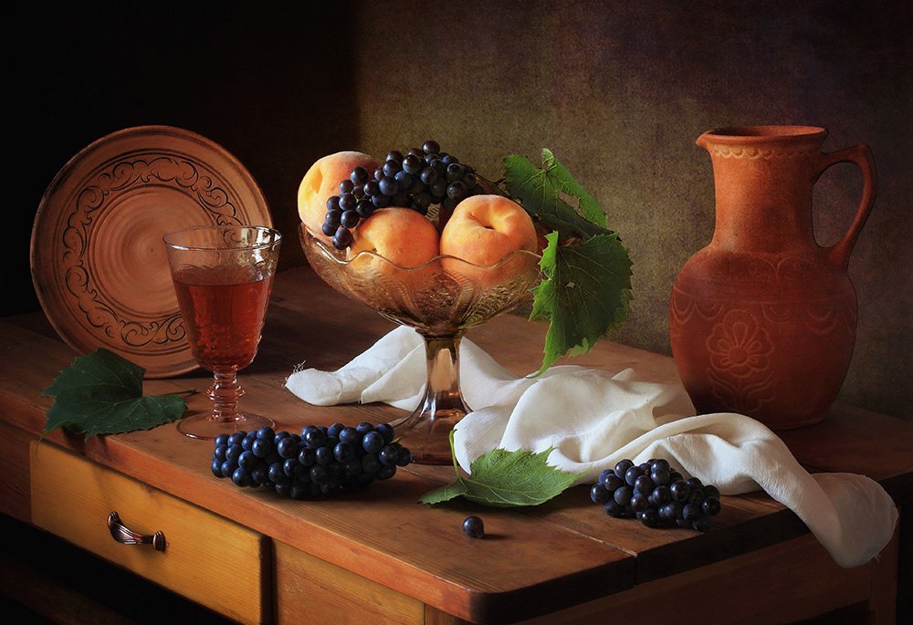 Rustic Fruit Still Life by Tatyana Skorokhod