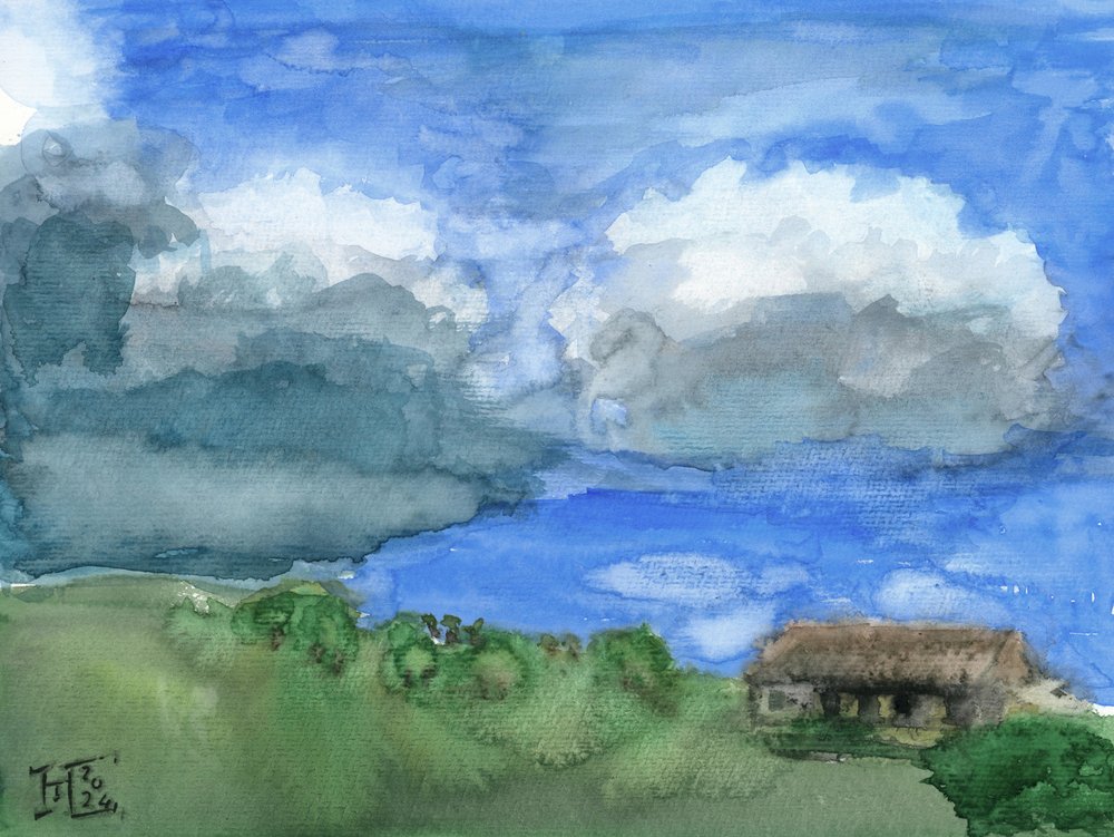 House Under Storm Clouds by Tim Hoinkis