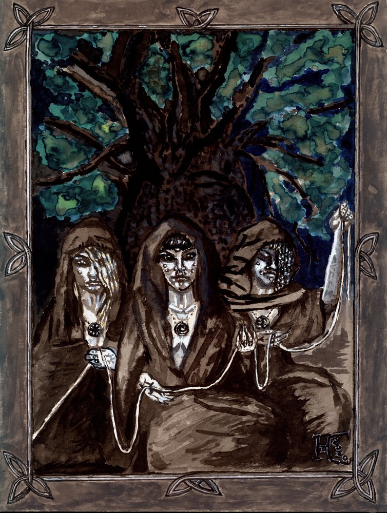 Three Hooded Fates by Tim Hoinkis
