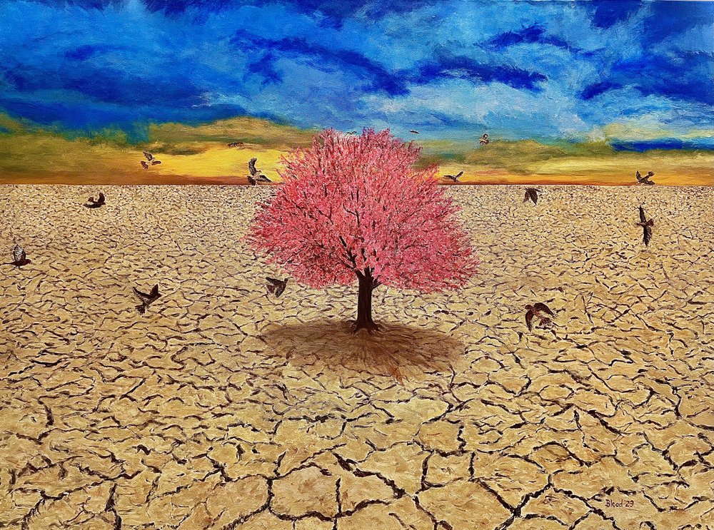 Pink Tree Desert Sky by Tom Blood