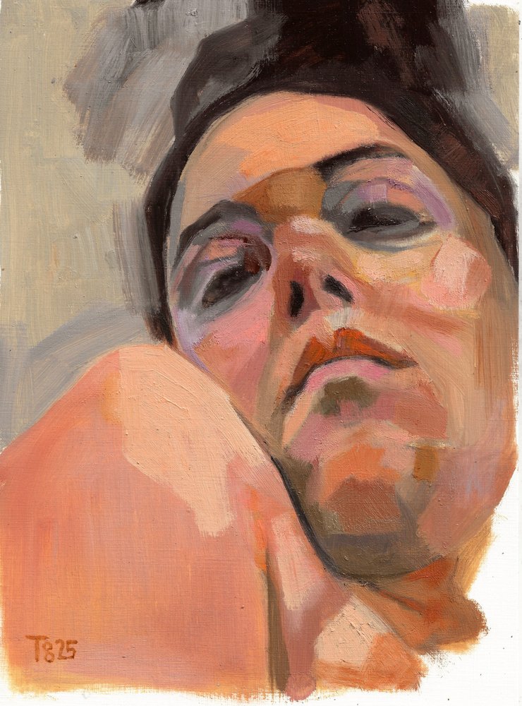 Contemplative Woman Portrait by Tore Bahnson