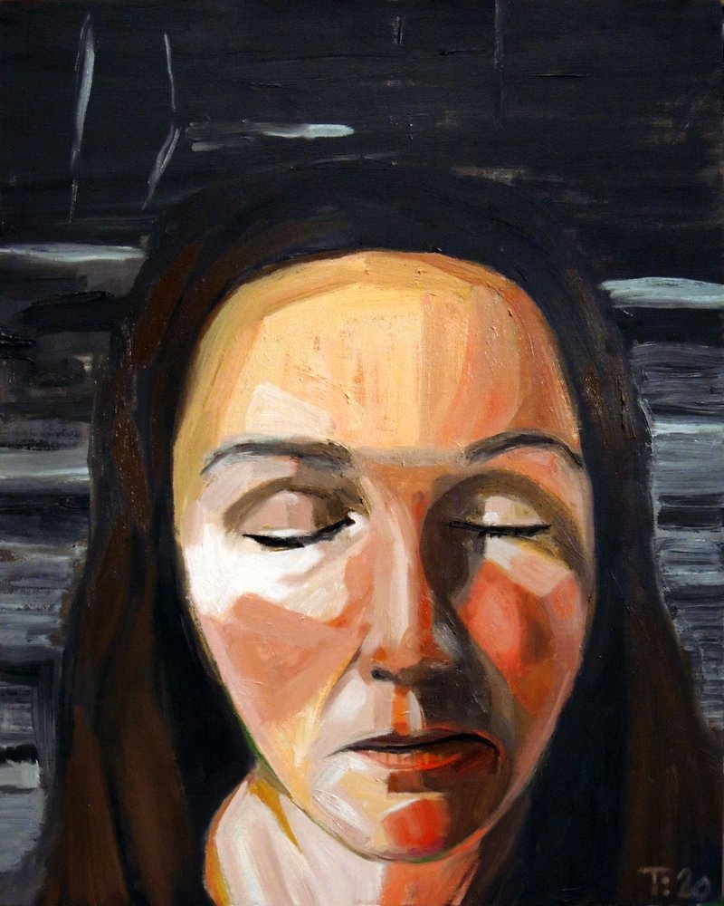 Contemplative Woman Portrait by Tore Bahnson