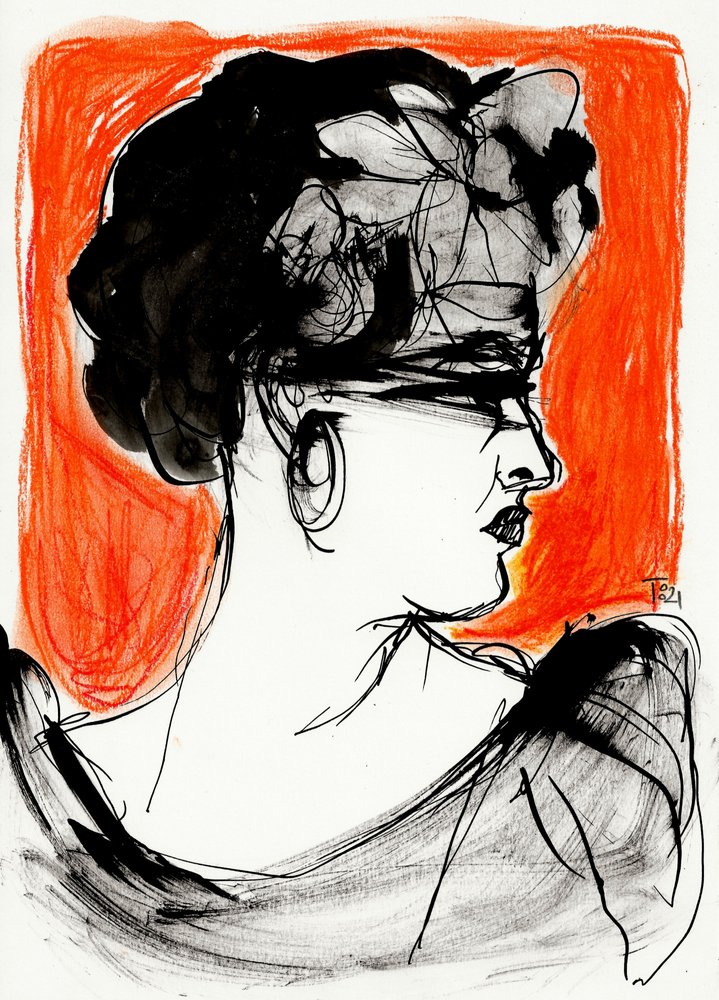 Enigmatic Woman Profile by Tore Bahnson
